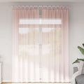 Vidaxl gordijnen voile met lussen 2 st 140x260 cm lichtroze