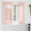 Vidaxl gordijnen voile met lussen 2 st 140x140 cm roze