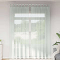 Vidaxl gordijnen voile met lussen 2 st 140x260 cm lichtgrijs