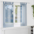 Vidaxl gordijnen voile met lussen 2 st 140x140 cm koningsblauw