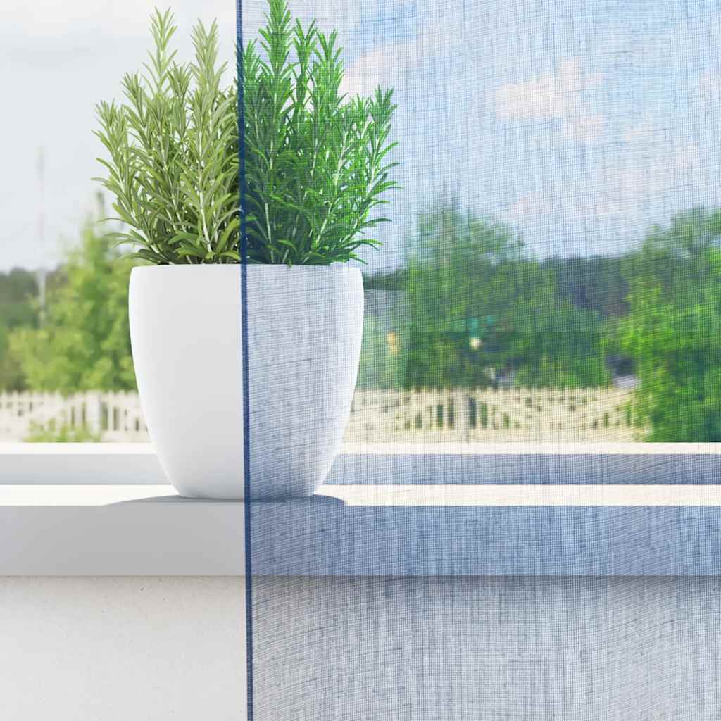 Vidaxl gordijnen voile met lussen 2 st 140x225 cm koningsblauw