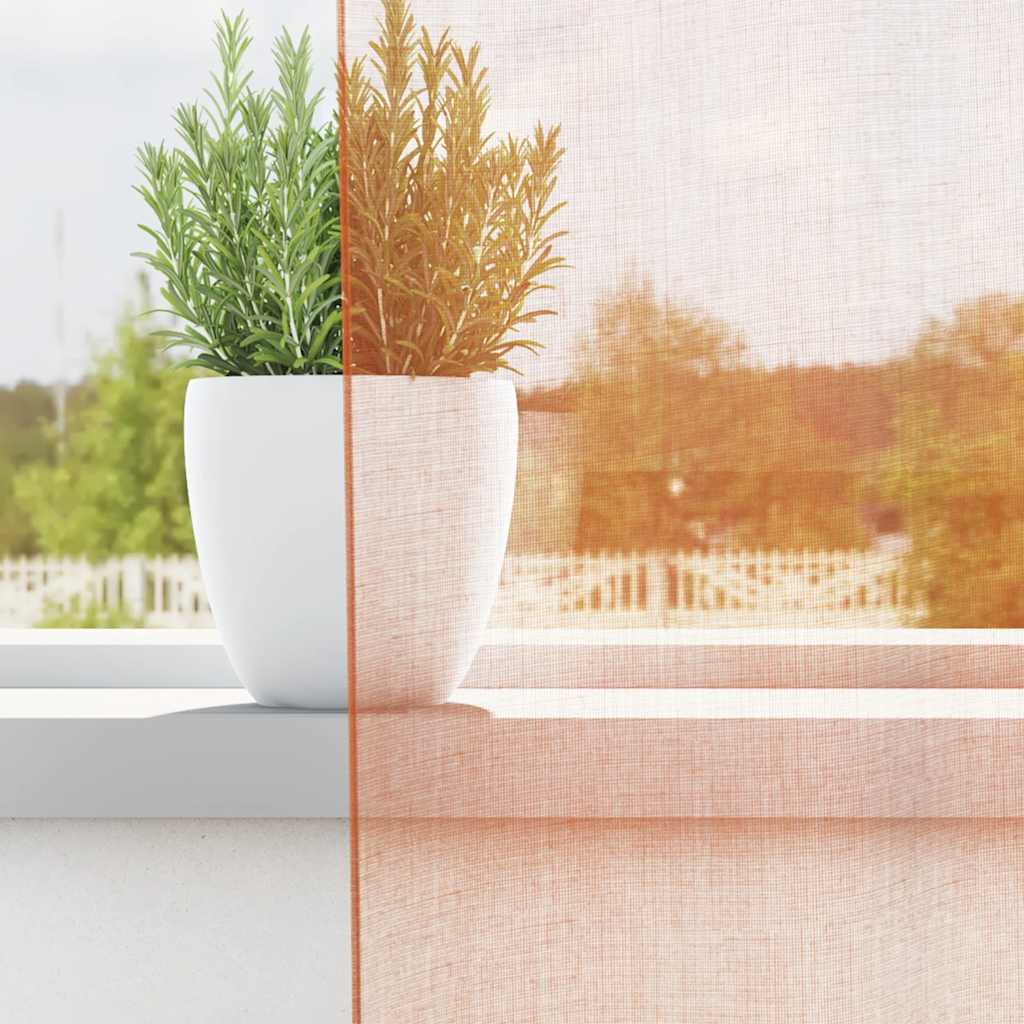 Vidaxl gordijnen met lussen 2 st terracotta 140x245 cm