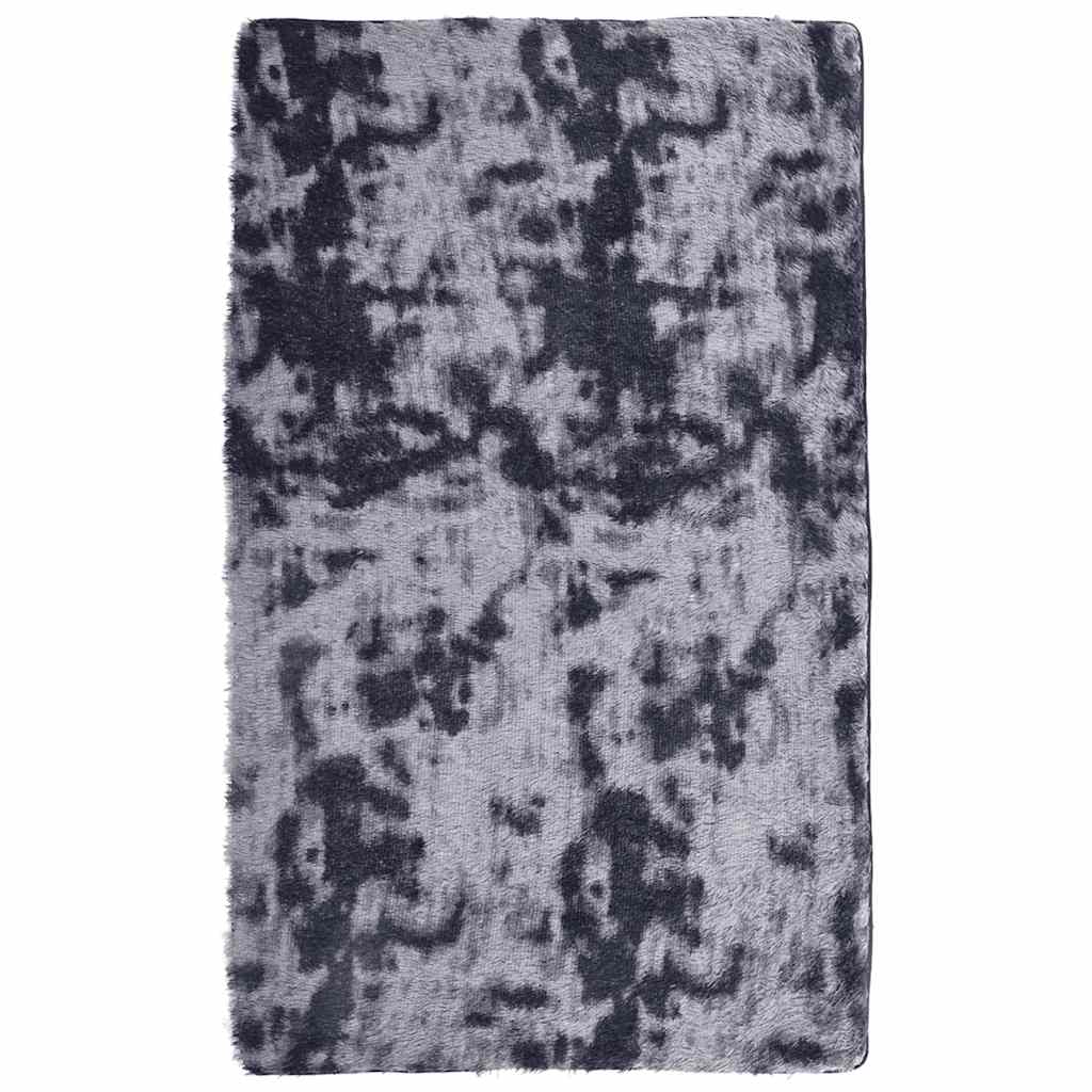 Vidaxl hoogpolig vloerkleed navarra 80x150 cm polyester donkergrijs