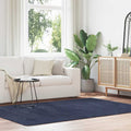 Vidaxl hoogpolig vloerkleed navarra 160x230 cm polyester marineblauw