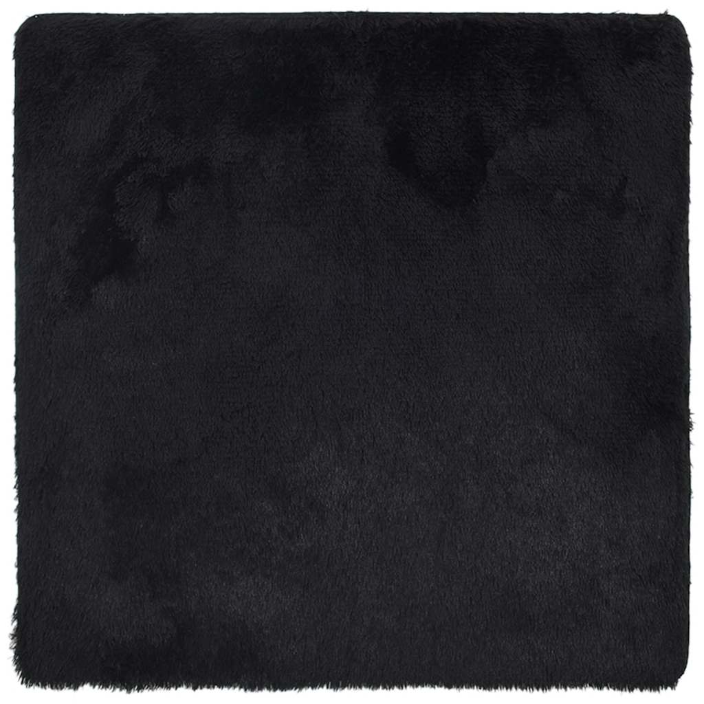 Vidaxl hoogpolig vloerkleed navarra 240x240 cm polyester zwart