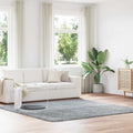 Vidaxl hoogpolig vloerkleed navarra 240x240 cm polyester lichtgrijs