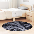 Vidaxl hoogpolig vloerkleed navarra 120x120 cm polyester donkergrijs