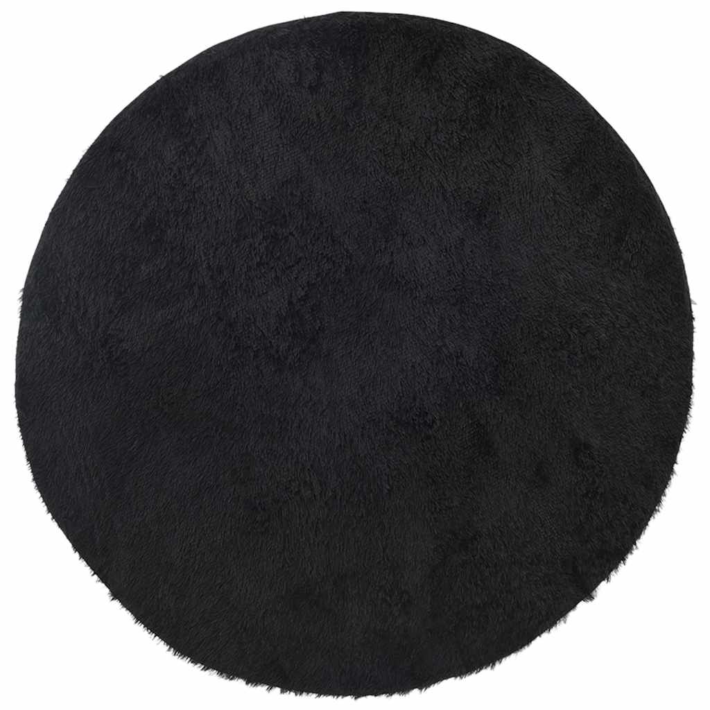 Vidaxl hoogpolig vloerkleed navarra 240x240 cm polyester zwart
