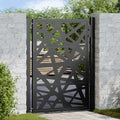 Vidaxl poort met lichtontwerp 100x125 cm staal zwart