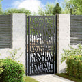Vidaxl poort met sporenontwerp 100x175 cm staal zwart