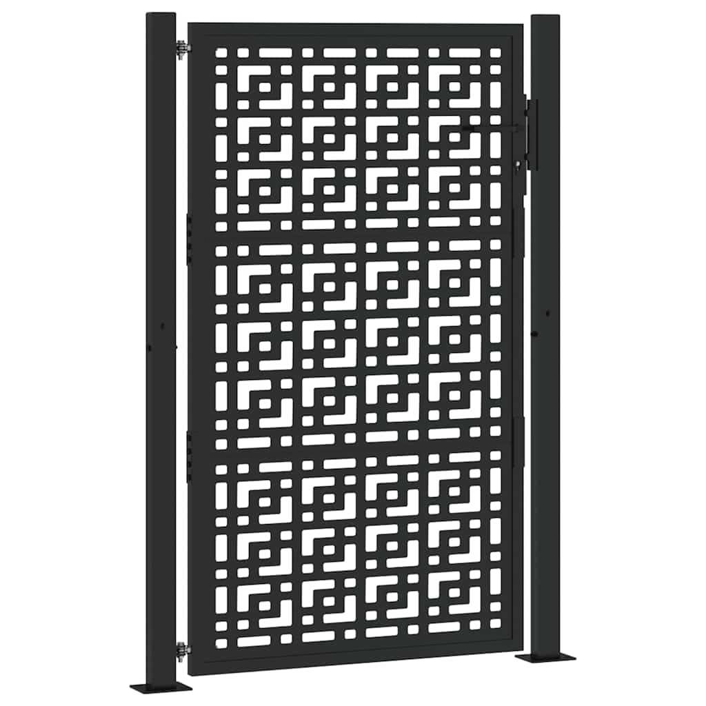 Vidaxl poort met kruisontwerp 100x150 cm staal zwart