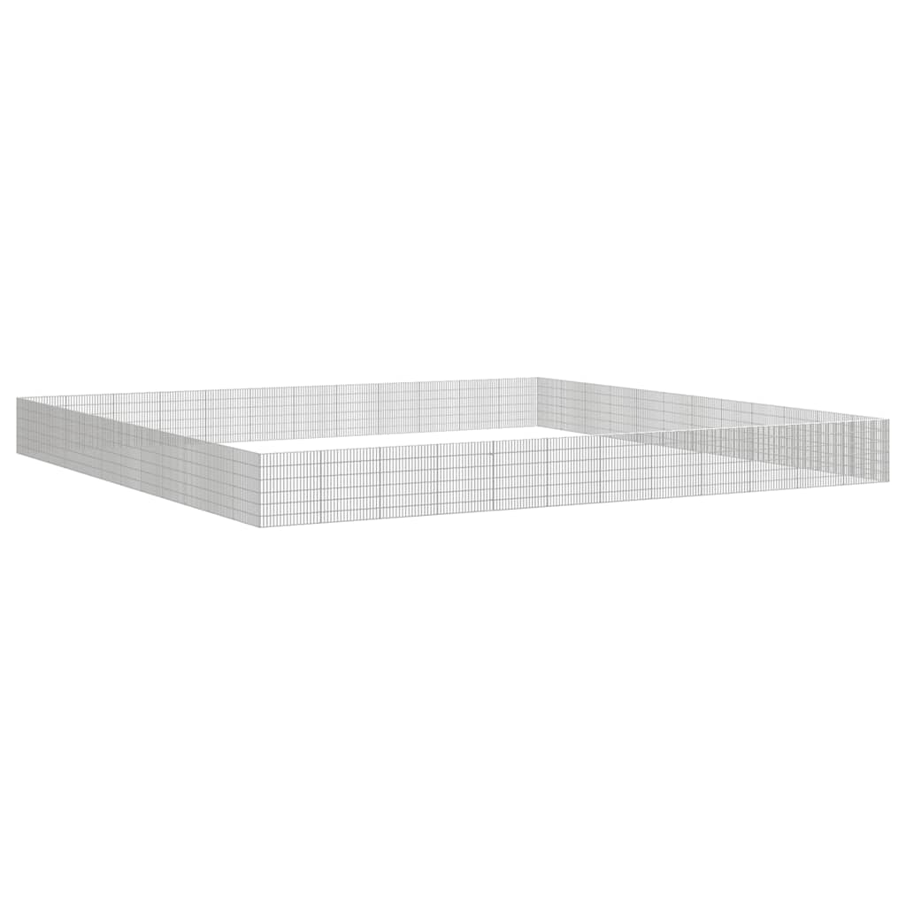 Vidaxl dierenverblijf 48 panelen 54x60 cm gegalvaniseerd ijzer