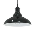 Vidaxl hanglamp in hoogte verstelbaar e27 ø31 cm metaal glanzend zwart