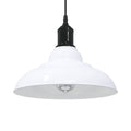 Vidaxl hanglamp in hoogte verstelbaar e27 ø31 cm metaal glanzend wit