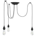 Vidaxl hanglamp met 3 lamphouders e27 metaal zwart