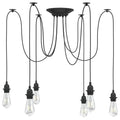 Vidaxl hanglamp met 6 lamphouders e27 metaal zwart