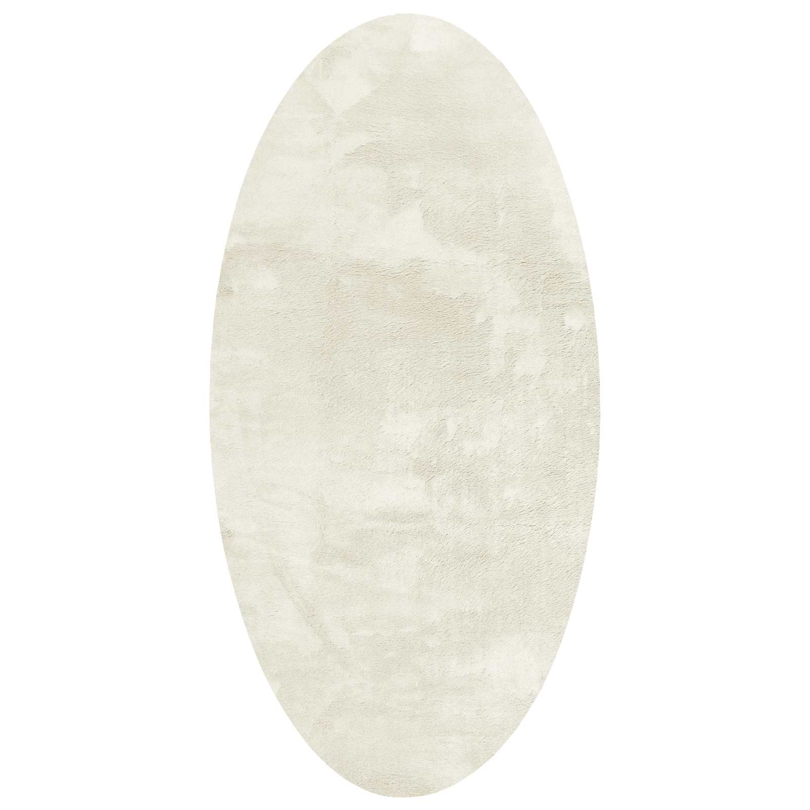Vidaxl vloerkleden ovaal huarte crème 80 x 150 cm 100% polyester