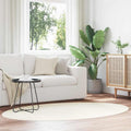 Vidaxl vloerkleden ovaal huarte crème 140 x 200 cm 100% polyester