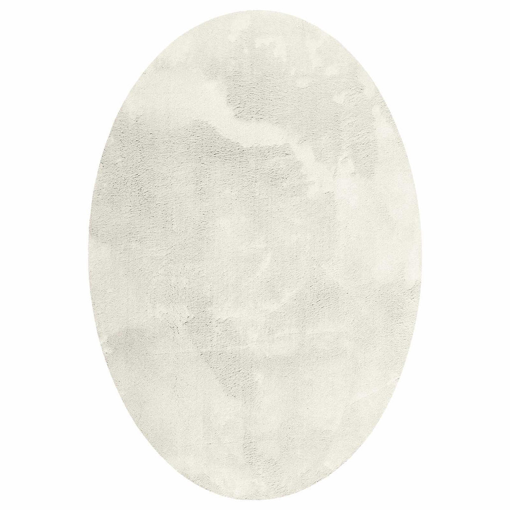 Vidaxl vloerkleden ovaal huarte crème 140 x 200 cm 100% polyester