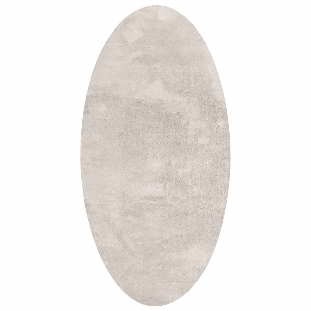 Vidaxl vloerkleden ovaal huarte zand 80 x 150 cm 100% polyester