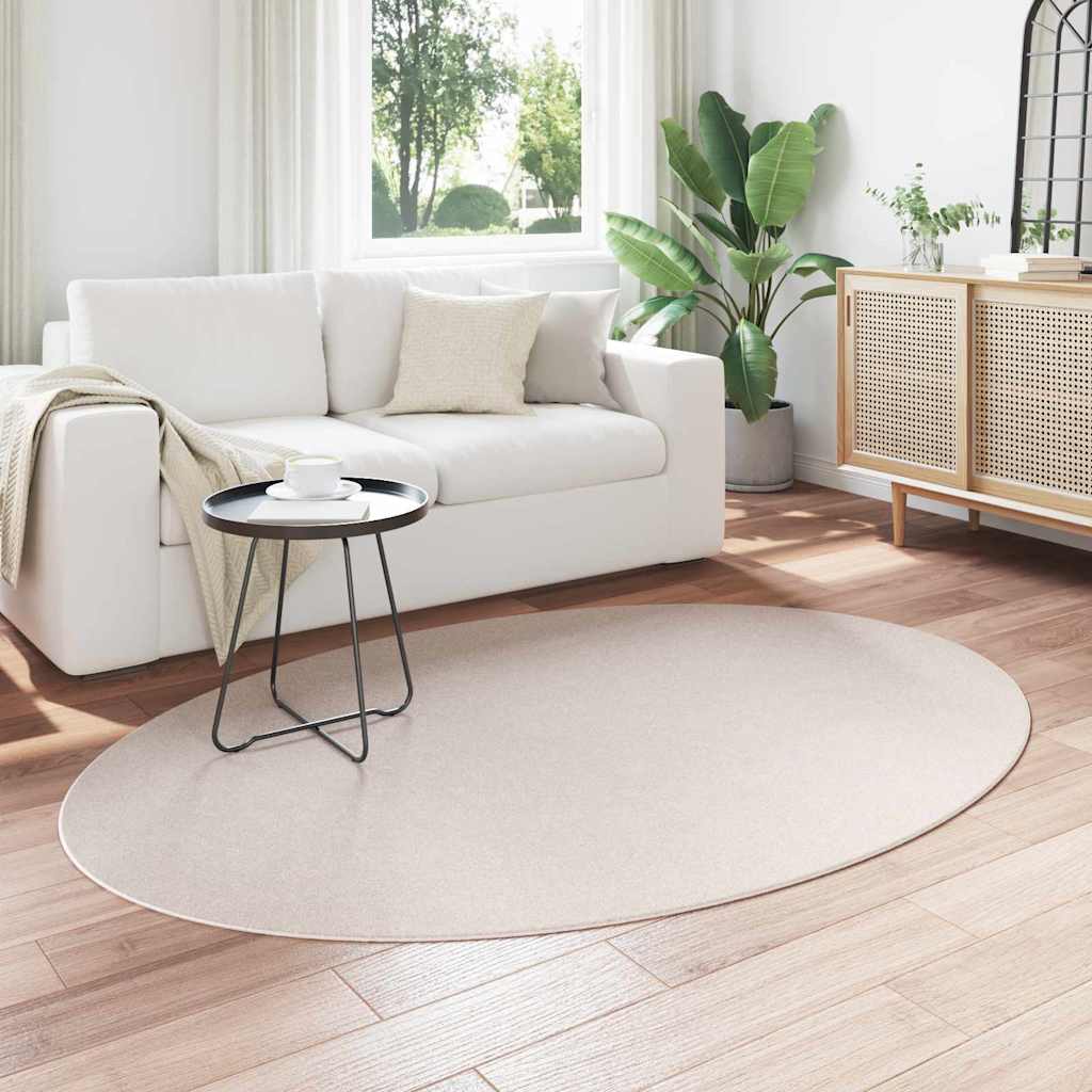 Vidaxl vloerkleden ovaal huarte zand 120 x 170 cm 100% polyester