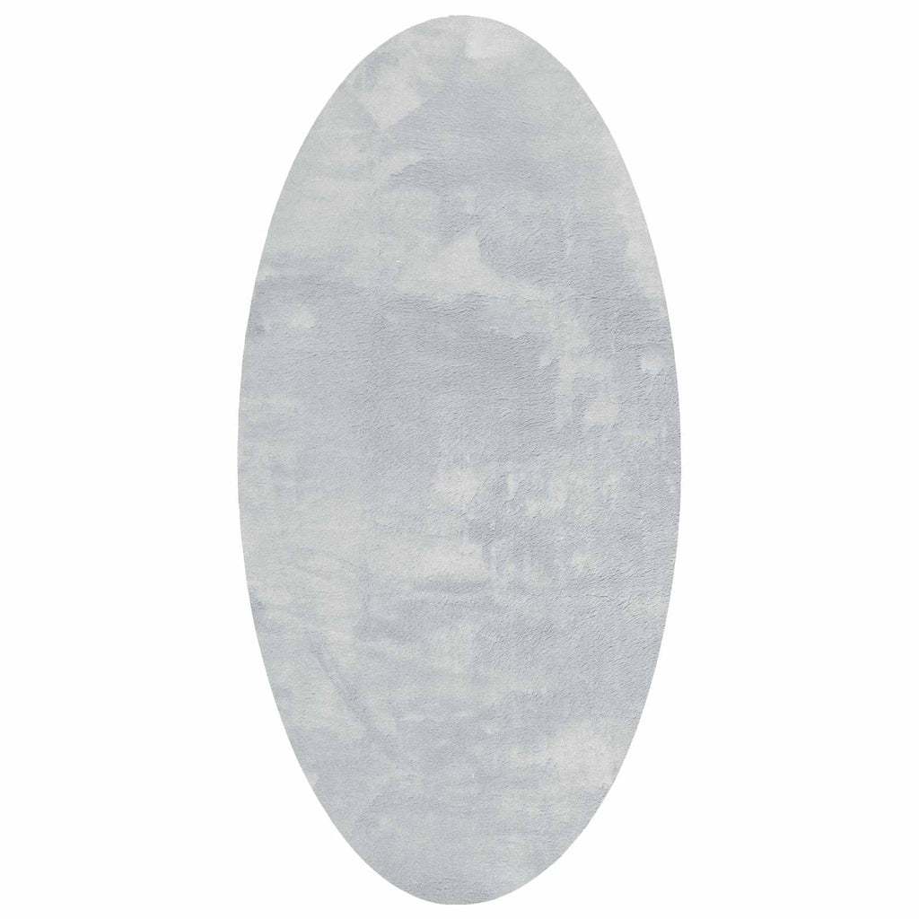 Vidaxl vloerkleden ovaal huarte grijs 80 x 150 cm 100% polyester