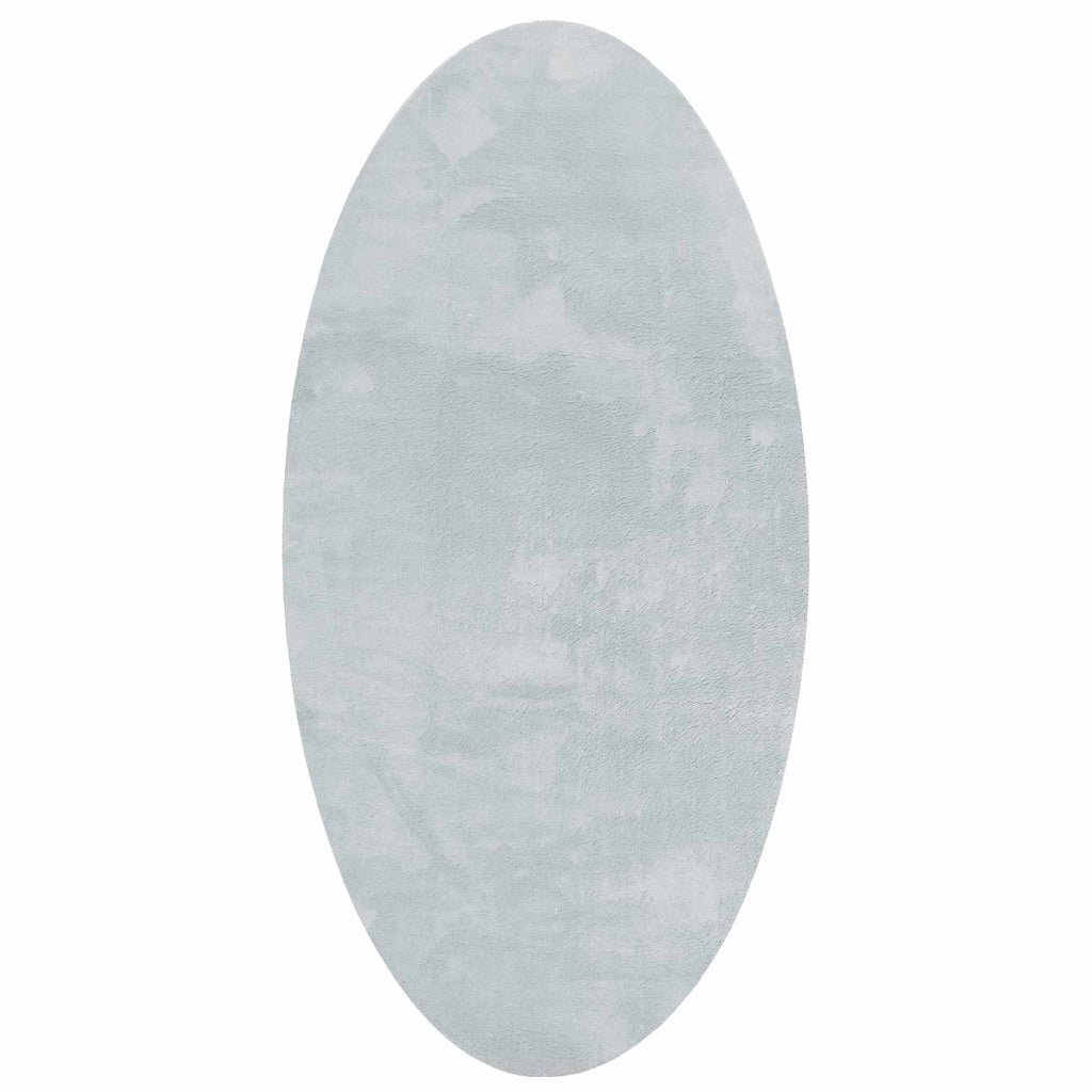 Vidaxl vloerkleden ovaal huarte grijs 100 x 200 cm 100% polyester