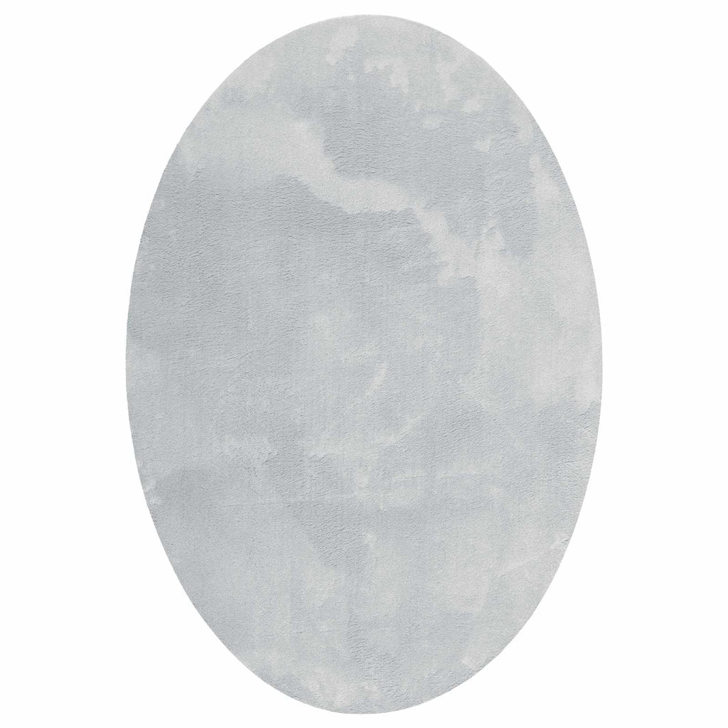 Vidaxl vloerkleden ovaal huarte grijs 140 x 200 cm 100% polyester