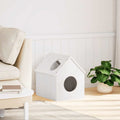 Vidaxl kattenhuis 41x50x50 cm massief grenenhout wit