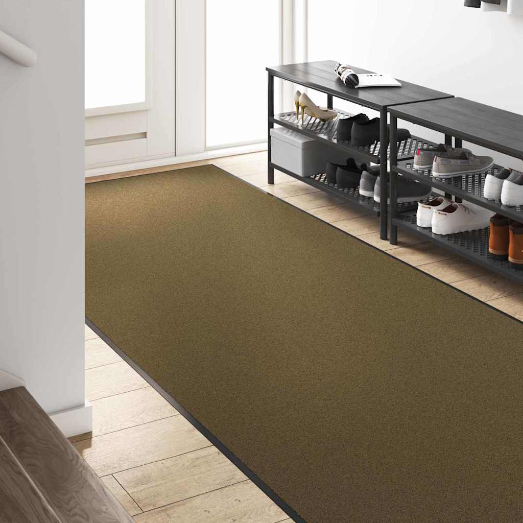 Vidaxl deurmat anders bruin en zwart 120 x 300 cm polyamide en pvc