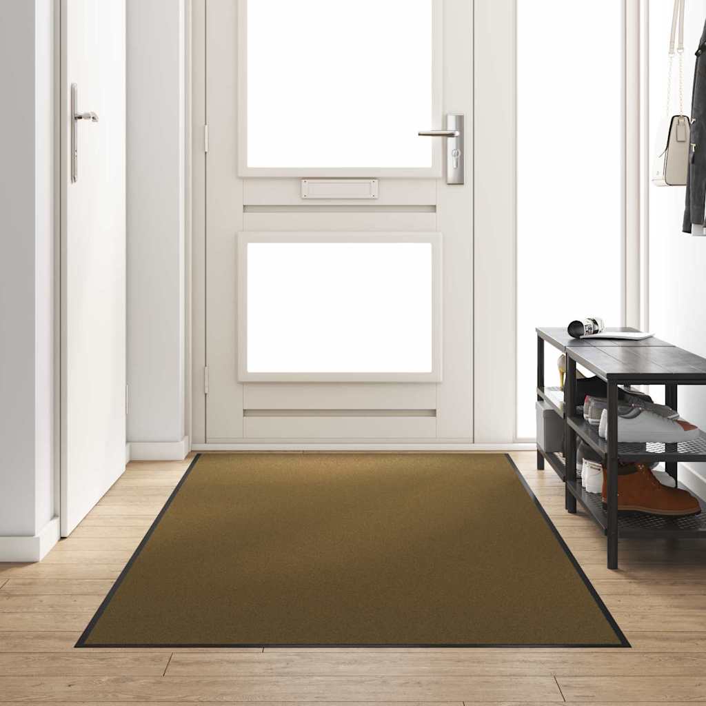 Vidaxl deurmat anders bruin en zwart 120 x 300 cm polyamide en pvc