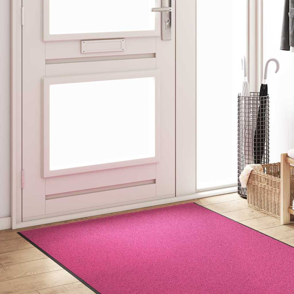 Vidaxl deurmat anders roze en zwart 120 x 350 cm polyamide en pvc