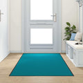 Vidaxl deurmat anders cyaan en zwart 120 x 300 cm polyamide en pvc
