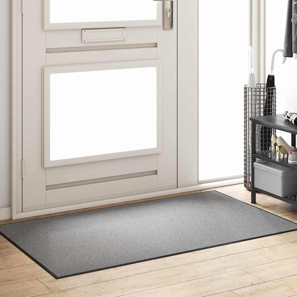 Vidaxl deurmat grijs en zwart 90 x 150 cm polypropyleen en vinyl