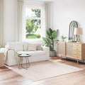 Vidaxl antislip shaggy tapijt crème 200 x 200 cm pp