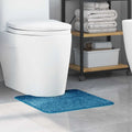 Vidaxl antislip badmat met toilet cut blauw 50 x 50 cm pp