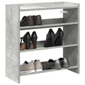 Vidaxl schoenenrek 60x25x62 cm bewerkt hout betongrijs
