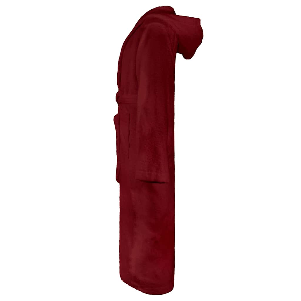 Vidaxl badjas kinn rood xxxl katoen