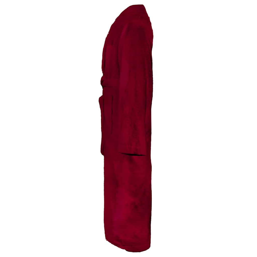 Vidaxl badjas kinn rood s katoen