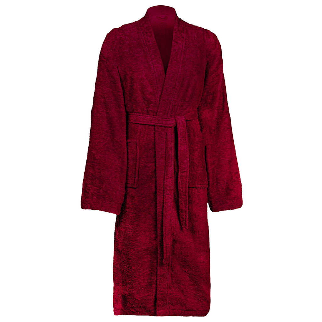 Vidaxl badjas kinn rood m katoen