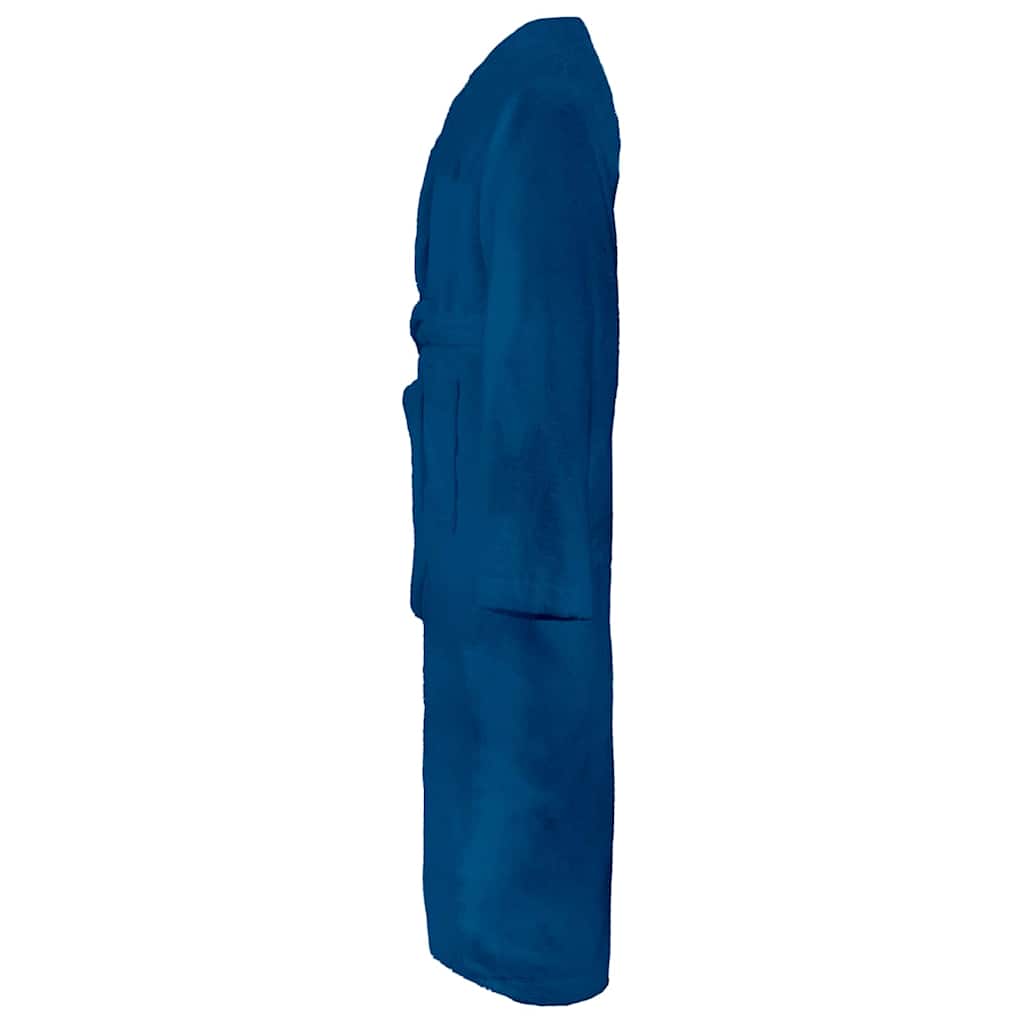 Vidaxl badjas kinn blauw l katoen