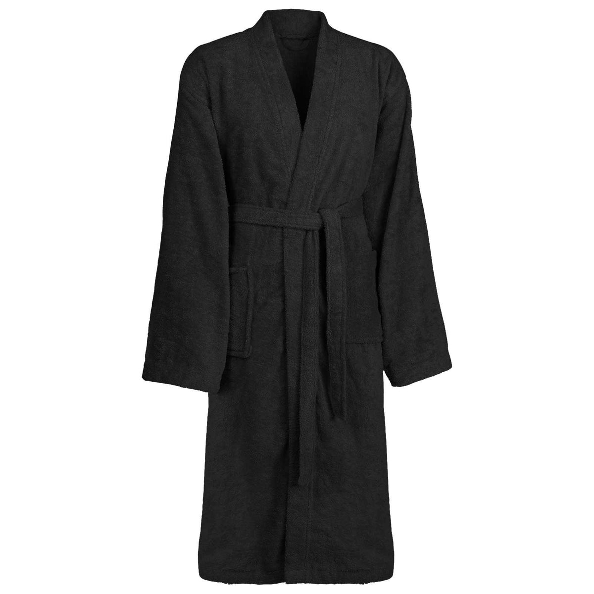 Vidaxl badjas kinn zwart xxxl katoen