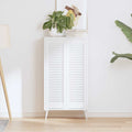 Vidaxl kastdeuren louvredesign 2 st 99x29,5 cm wit