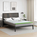 Vidaxl matrastopper wit en groen 180 x 200 cm jacquard stof