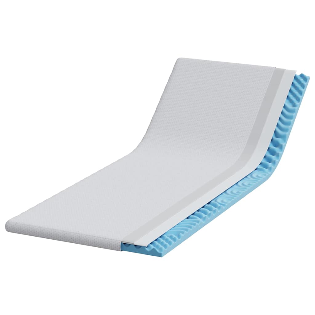 Vidaxl matrastopper wit 80 x 200 cm jacquard stof