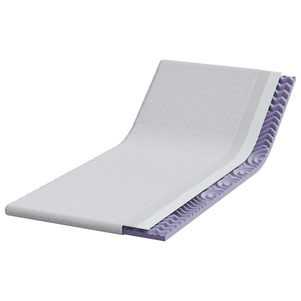 Vidaxl matrastopper wit 90 x 200 cm jacquard stof