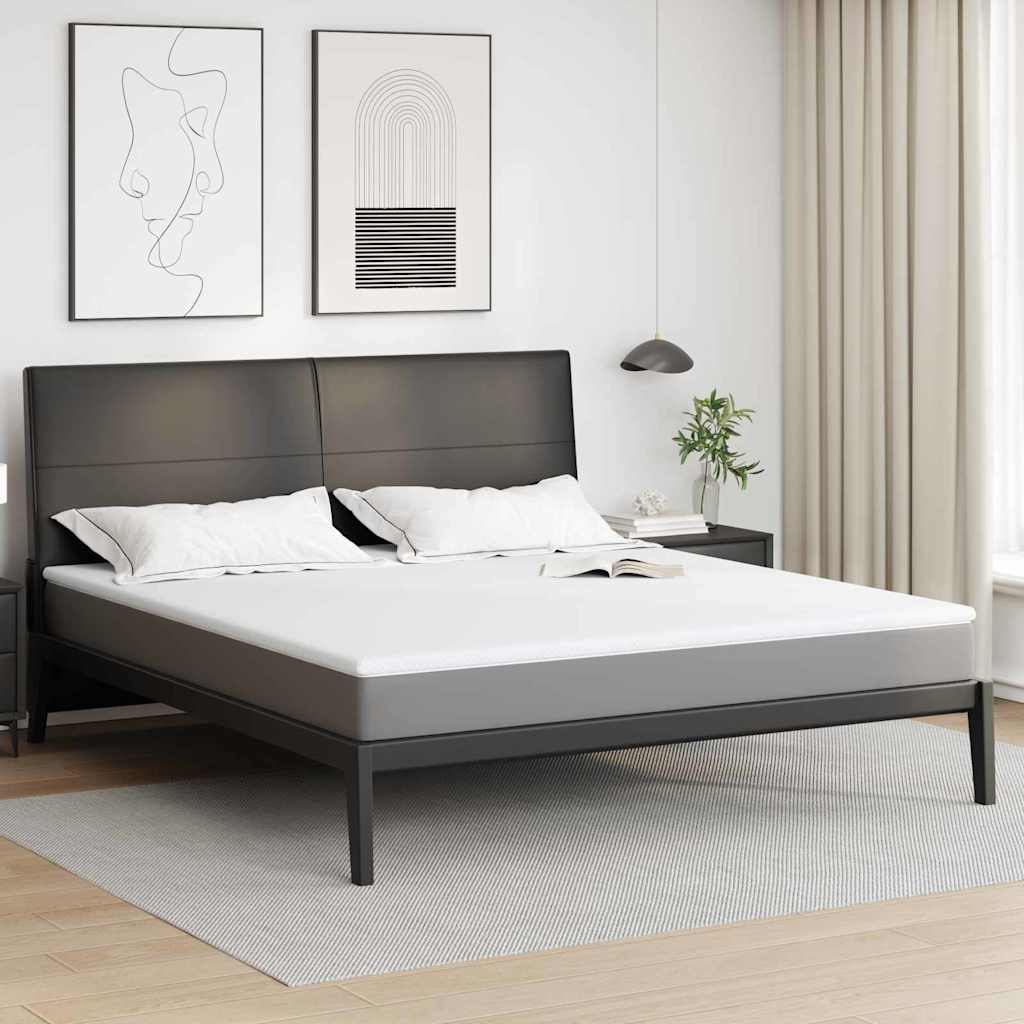 Vidaxl matrastopper wit 200 x 200 cm jacquard stof