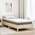 Vidaxl matrastopper wit 90 x 200 cm jacquard stof