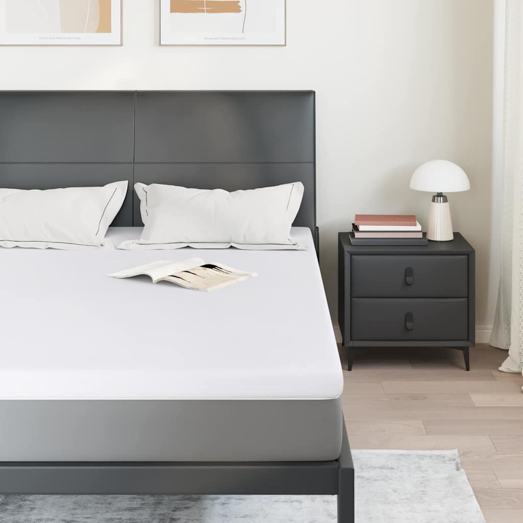 Vidaxl matrastopper wit 140 x 190 cm jacquard stof