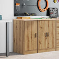 Vidaxl garagekast 40x51x85 cm massief grenenhout artisan eikenkleurig